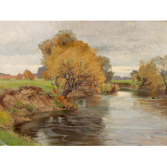 РЕПРОДУКЦИИ НА КАРТИНИ Пейзаж с река Тая (1937)